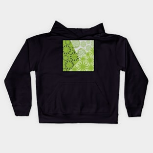 green floral decorative pattern Kids Hoodie